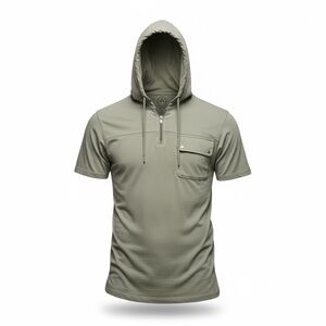 Men's Olive Hooded Shirt